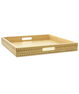 Gibson Home Sadler 15 Inch Wood Serving Tray with Built-in Handles - $51.26 CAD