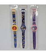 VTG Lot Of 3 Walt Disney Digital Watches SLEEPING BEAUTY POCAHONTAS Notr... - $16.99