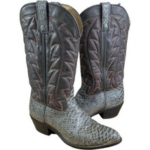 Python Cowboy Boots Mens 8.5 EE Wide Durango Snakeskin Gray Western Line... - $138.60