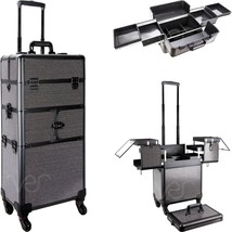 Ver Beauty VT004-42 Pattern 3-Tiers Accordion Trays 4-Wheels Professiona... - $198.99