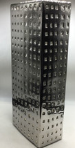 Floor Vase Metal Silver Metallic 20.5&quot; Pierced Modern Glam Umbrella Stand - £109.64 GBP