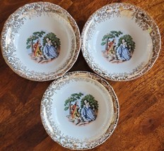 Three (3) Vintage ~ Royal Queen ~ Victorian ~ 22 Kt. Gold ~ 5&quot; Dessert B... - $42.02 CAD
