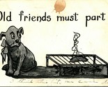 Comic Old Friends Must Part Dog &amp; Hot Dog 1922 DB Postcard E8 - $6.88