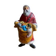 Vintage Blow Mold Old World Santa Claus Christmas Tree Ornament 6.75" Tall - £9.03 GBP