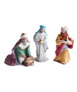 Vtg 1999 3 Hallmark 3 Wise Men Blessed Nativity Ornaments Porcelain 5&quot; Gold - $465.81 MXN