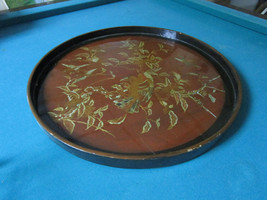 CHINESE LACQUER TRAY PLATTER 22&quot; BIRDS - £136.23 GBP