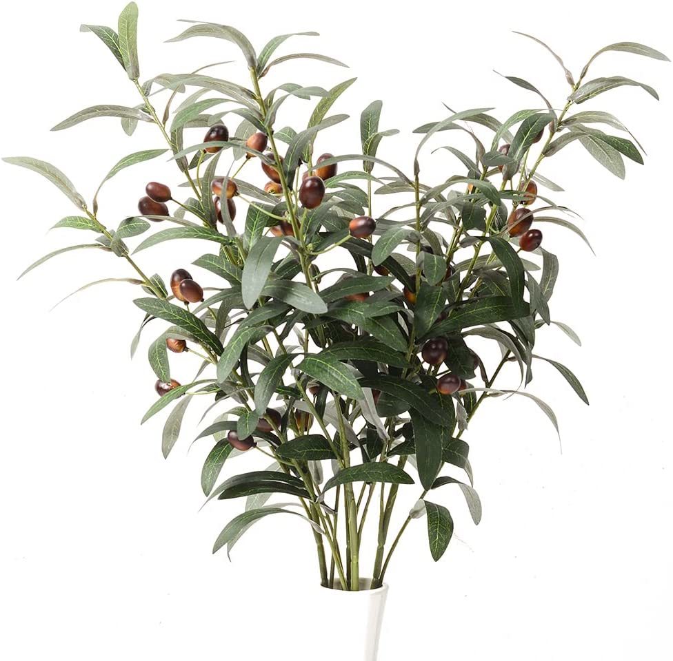 Artificial Plants Olive Branch Leaves Artificial Fruits Olive Branches Stems 3 - $35.96