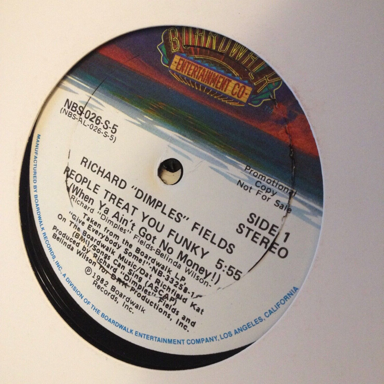 Richard &quot;Dimples&quot; Fields People Treat You Funky USED 12&quot; Single Record - $0.98