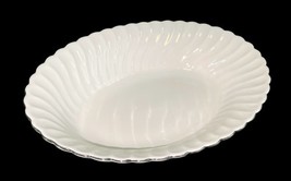 Syracuse China Wedding Ring Silhouette Oval Serving Bowl 10" x 7.75" Silver Trim image 4