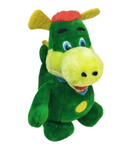 17&quot; VINTAGE DUDLEY DRAGON GREEN + YELLOW STUFFED ANIMAL PLUSH CARNIVAL TOY - £59.29 GBP