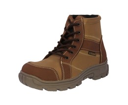 Mens Honey Brown Work Boots Tactical Outdoor Leather Nylon Lace Up Botas Hombre - £47.04 GBP