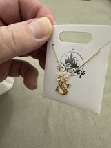 Disney Parks Mickey Mouse Faux Gem Letter S Gold Color Necklace NEW image 3