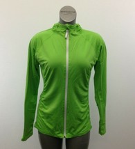 Tuff Athletics Jacket Women&#39;s XL Green Nylon/Spandex Stretch Full Zip Ho... - $14.84