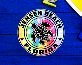 Jensen Beach Florida Beach Sticker Decal 3&quot; Vinyl Sea Turtle - £4.09 GBP