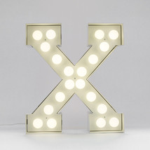 SELETTI HOME By Vegaz Selab Table Lamp Alphabet Letter &#39;X&#39; White Height ... - £242.78 GBP