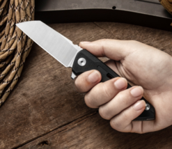 Mini Folding Flipper Knife | D2 Blade Steel | G10 | SUPER-FAST 1-HAND Open | Usa - £19.91 GBP