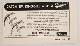 1954 Print Ad Helin Flatfish Fishing Lures Made in Detroit,MI .. - £6.71 GBP