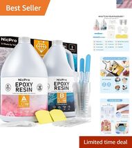 2 Gallon Crystal Clear Epoxy Resin Kit, High Gloss &amp; Bubbles Free Resin ... - $119.53