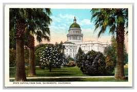 Capitol Dome and Grounds Sacramento California CA UNP WB Postcard V24 - £2.33 GBP