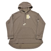 Elie Tahari Hoodie Womens XS Taupe Pullover Kangaroo Pocket Soft Jersey ... - $39.40