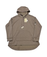 Elie Tahari Hoodie Womens XS Taupe Pullover Kangaroo Pocket Soft Jersey ... - $39.40