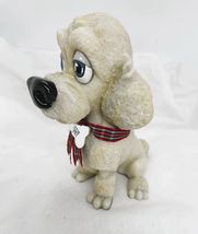 Little Paws Poodle Dog Figurine White Sculpted Pet 5.1" High Rare Collectible image 2