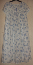 EXCELLENT WOMENS EILEEN WEST PRETTY FLORAL LONG COTTON SUMMER NIGHTGOWN ... - £51.14 GBP