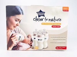 Tommee Tippee Closer To Nature 11oz 340ml Baby Bottles Thicker Feed 3 Pa... - $27.04