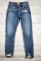 Agolde Jamie High Rise Classic Jeans Womens Size 24 Distressed Blue Deni... - $74.24