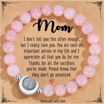 Mothers Day Gifts for Mom from Daughter Son - Natural Stone Mom Bracelet Valenti - £22.24 GBP