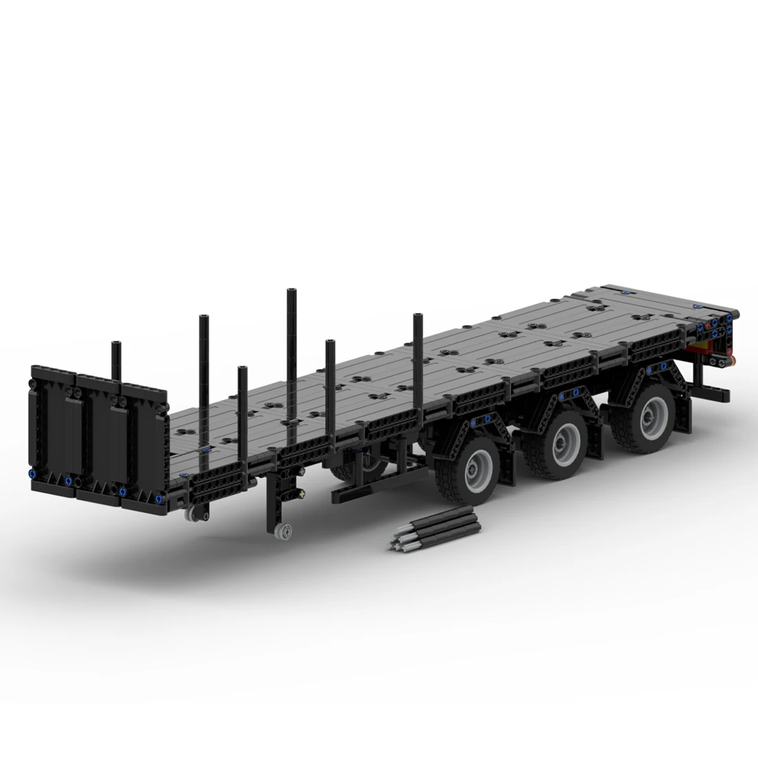 Authorized MOC-93880 874 PCS/Set Platform Semi-Trailers With Steering Axles F - £127.74 GBP