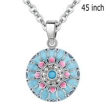 Blue Pink Lotus Harmony Ball Necklace Music Mexican Ball for Baby Mom Maternity  - £22.67 GBP