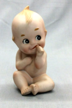 Lefton Kewpie Baby Doll Thumb Sucking Bisque Porcelain Figurine KW228 - $15.85