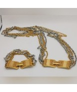 Vintage Silvertone and Goldtone Celebrity Necklace and Bracelet - €65,13 EUR