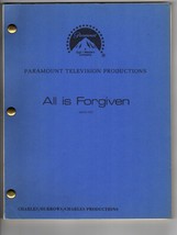 *All Is Forgiven - Pilot Episode Second Draft 05-22-85 Female Tv Show Producer - £99.91 GBP