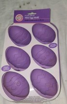 Wilton Mini Egg 6 Cavity Silicone Mold Easter Purple Unused - $7.98