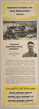 1957 Print Ad Caterpillar CAT Diesel Crawler Tractor on Nebraska Farm - $17.08