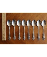 Lot 8x Oneida RENOIR Pembrooke Stainless SSS Pierced Soup Table Spoon 6.75&quot; - $532.77 MXN