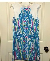 Lilly Pulitzer Sz XS Iona Resort Engineered Print Shift Dress $198 Blue ... - $46.74