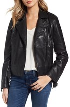Women Leather Jacket Biker Black Motorcycle Winter Wear - $159.99