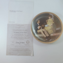 B2G1 Norman Rockwell &quot;Pondering on the Porch&quot; Collector Plate w/ Box &amp; COA - £9.34 GBP