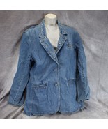 Baccini Womens Embellished Studded Stars Distressed Denim Jean Jacket Si... - $19.59