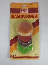 Vintage Burger King Hamburger Play Food Realistic Fake Fast Food New &amp; Sealed - $21.99