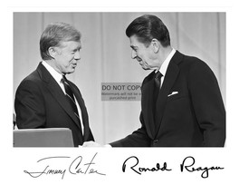 President Ronald Reagan And Jimmy Carter Shaking Hands Autographed 8X10 Photo - £6.67 GBP