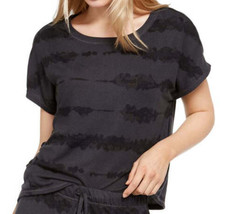 Jenni by Jennifer Moore Womens Printed Lace Up Top Size-XX-Large Color-Black - $33.66