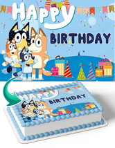 Bluey Bingo BB Edible Image Cake Topper Personalized Birthday Sheet Deca... - €12,92 EUR