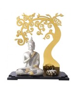Buddha Statue yoga Meditation Below Divine Tree - £92.72 GBP