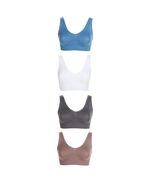 Rhonda Shear 4‑Pack Original Ahh Bras Medium (M/M) White, Gray, Burnt Ro... - $41.83 CAD