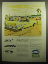 1957 Chevrolet Bel Air Convertible Ad - Sweet (just look!) Smooth Sassy - £14.54 GBP