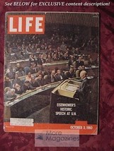 Life October 3 1960 Eisenhower Un Polly Bergen Seventh Avenue Mercury Astronauts - £8.65 GBP